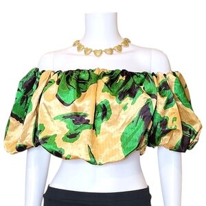 $110 YAURA Timoni Top REVOLVE size XS in Whispering Palms Print